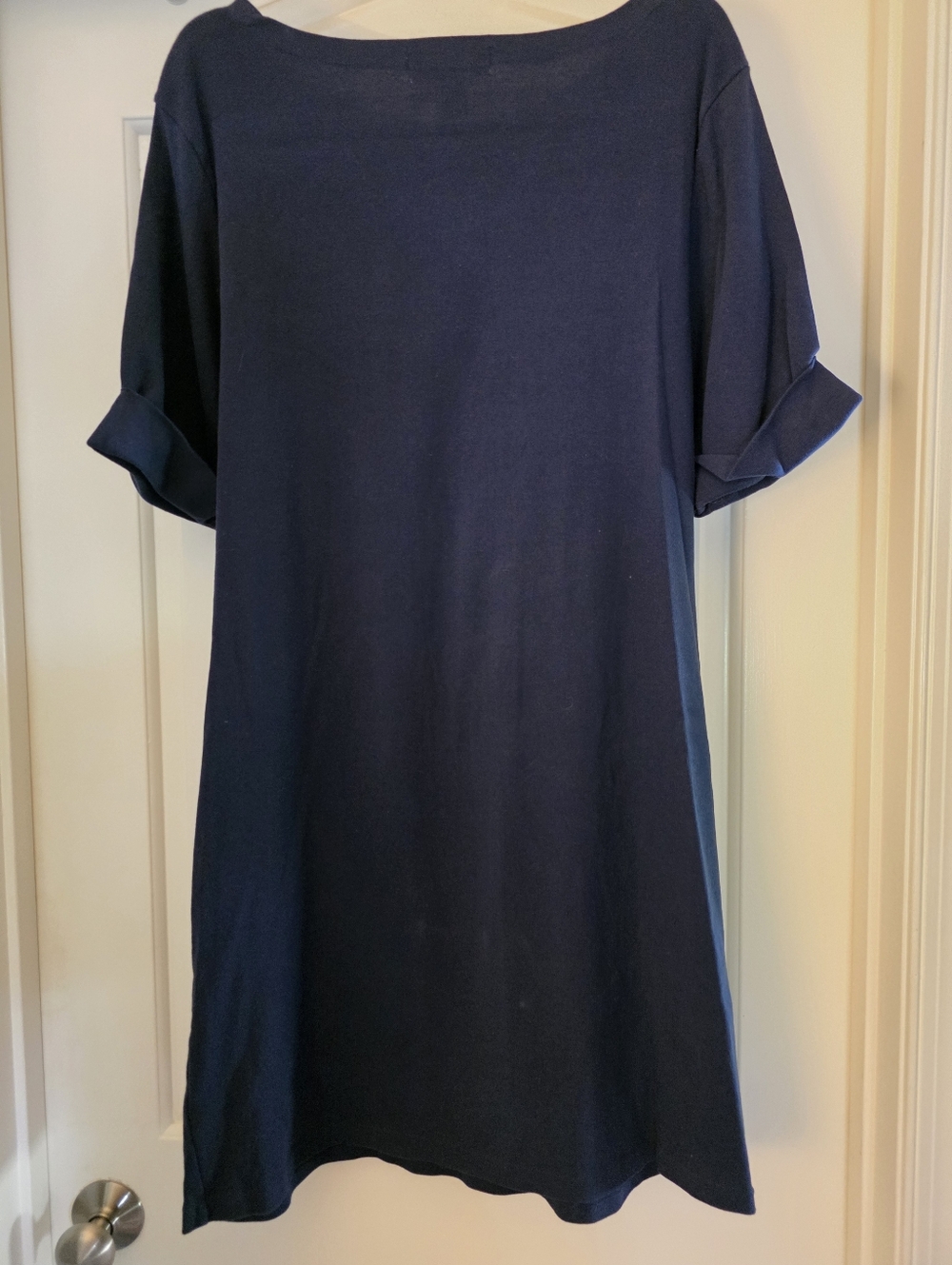 EUC Karen Scott Short-Sleeve A-Line Dress - Navy - Size XL - Picture 2 of 4